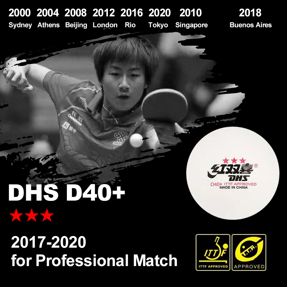 Balles de Ping-Pong DHS D40 +  - Donic Table Tennis Ball avis et prix